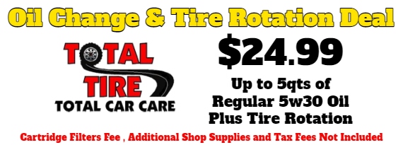 $24.99 Oil Change and Tire Rotation